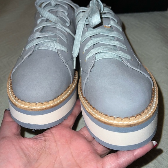 NWT SHUSHOP ”Shea” Suede Blue Color Blocked Platforms Lightweight Sneakers - Picture 7 of 13